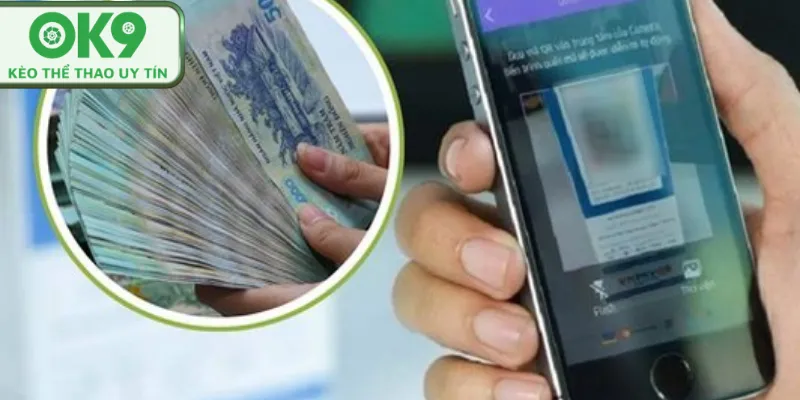 Nạp Tiền OK9 Người chơi kiểm tra giao dịch nạp tiền trên điện thoại.