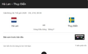 hà lan vs thụy điển